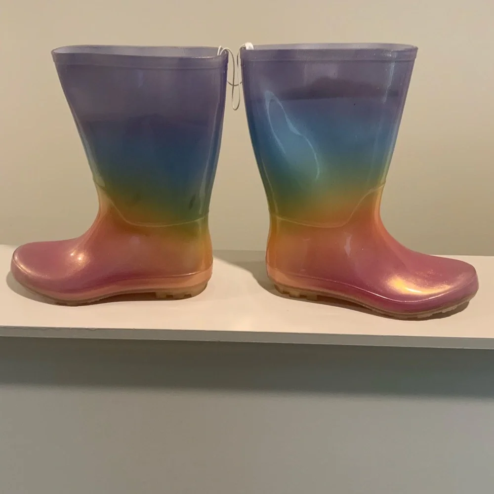 Cat & Jack Kids Rainbow Rain Boots
